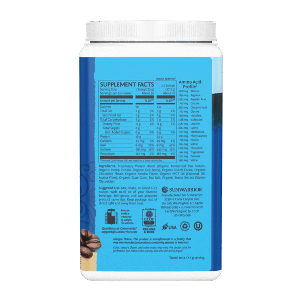 Warrior Blend Organic Protein - Sunwarrior - Image 3