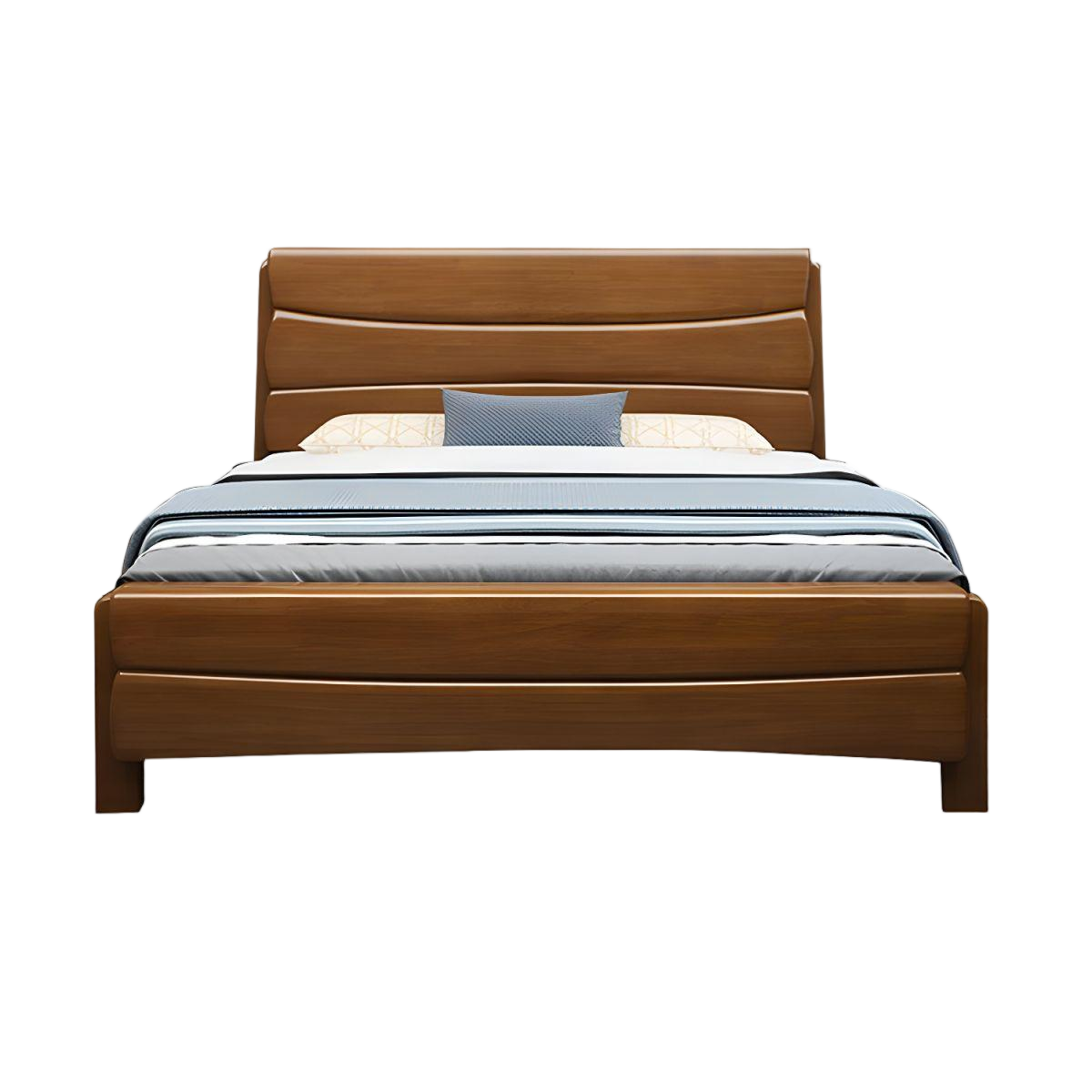Solid wood bed